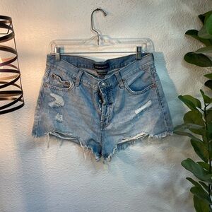 Aeropostale Light Blue Distressed Jean Shorts